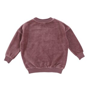 Lil Legs | Plum Velour Oversized Sweatshirt